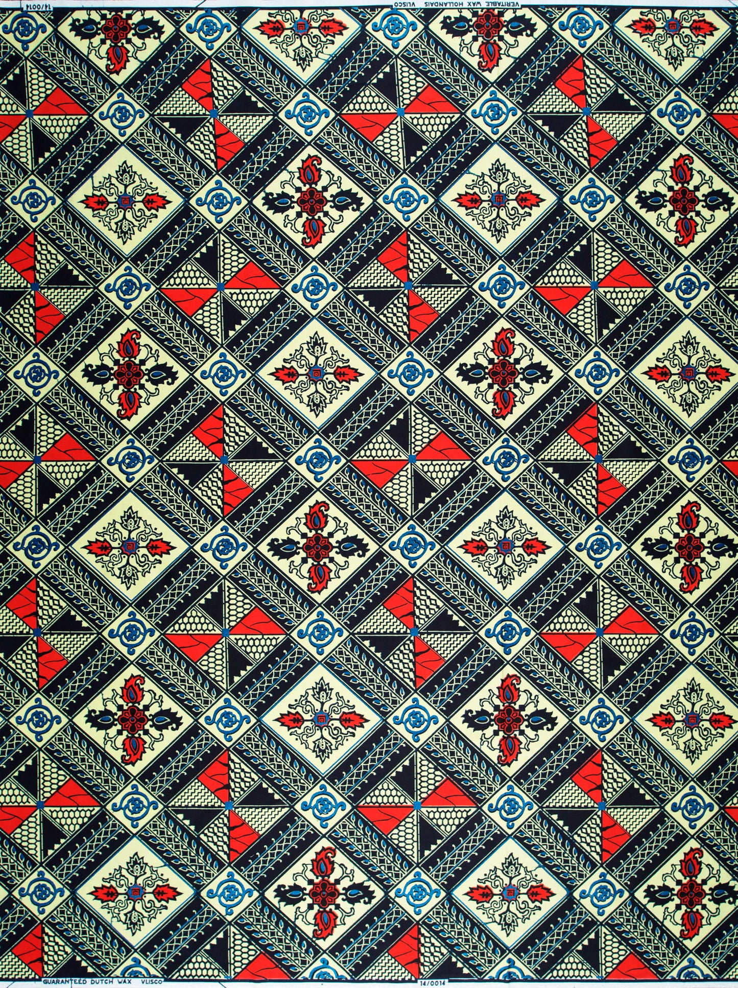 Wax Hollandais | VL00014.398 | Orné de Bleu Royal