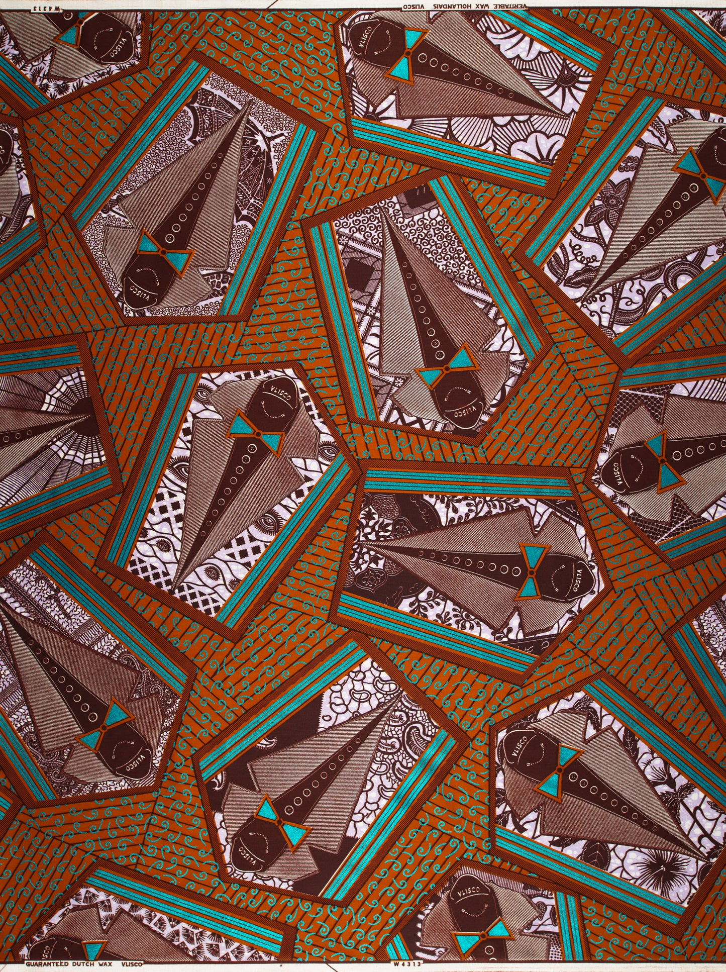 Wax Hollandais | VLW4313.006 | Blue Embellished