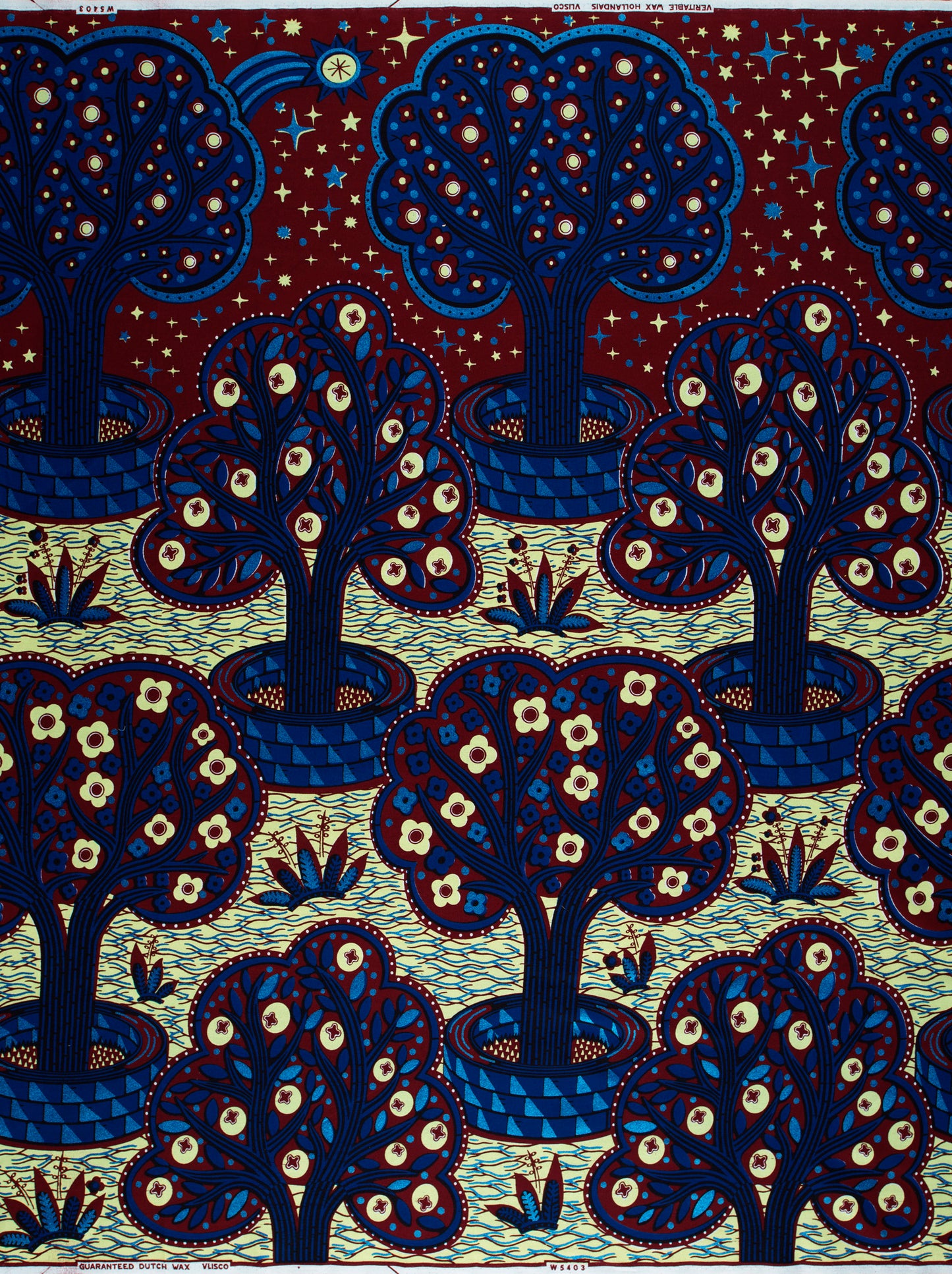 Wax Hollandais | VLW5403.002 | Orné de Bleu Royal