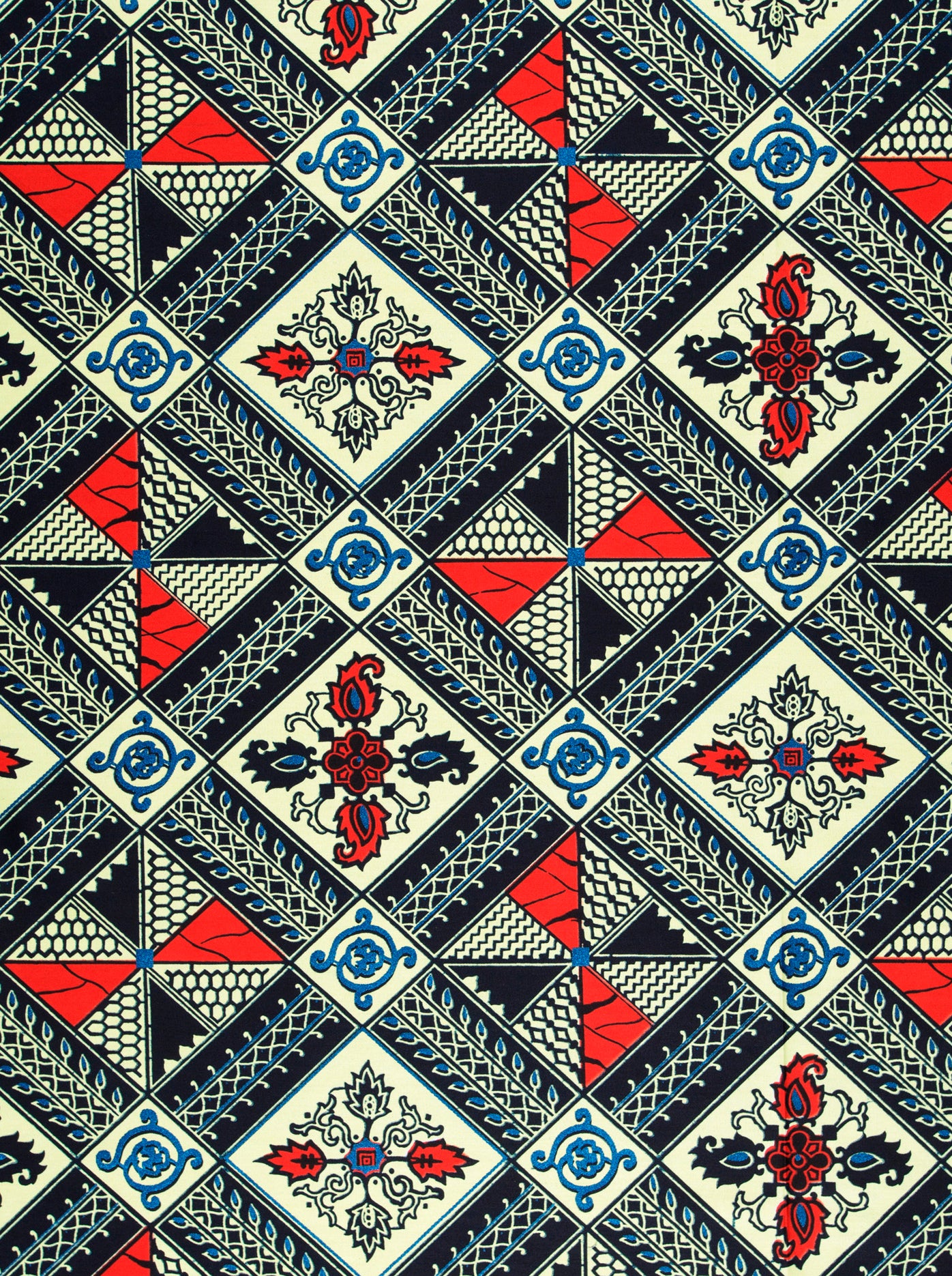 Wax Hollandais | VL00014.398 | Royal Blue Embellished