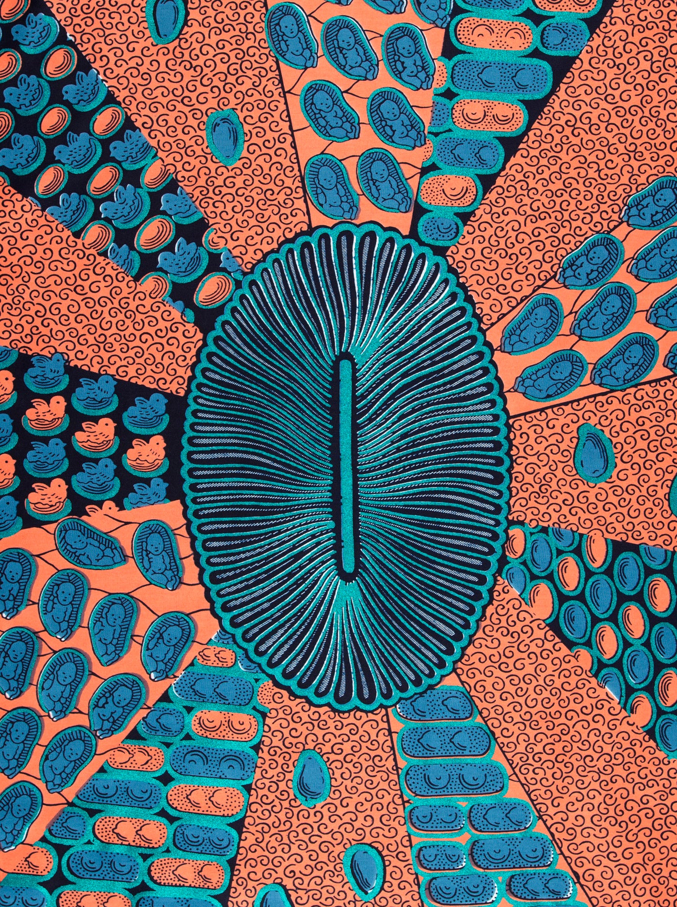 Wax Hollandais | VL00963.159 | Blue Embellished