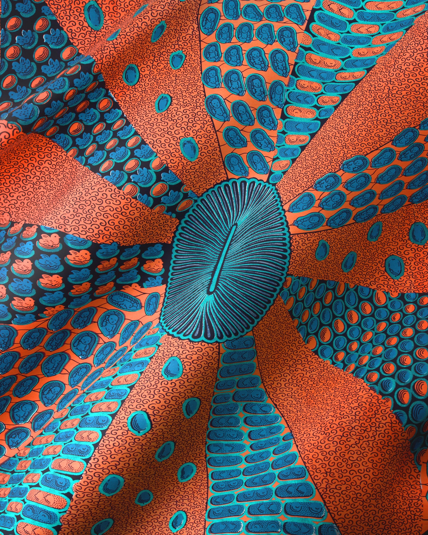 Wax Hollandais | VL00963.159 | Blue Embellished