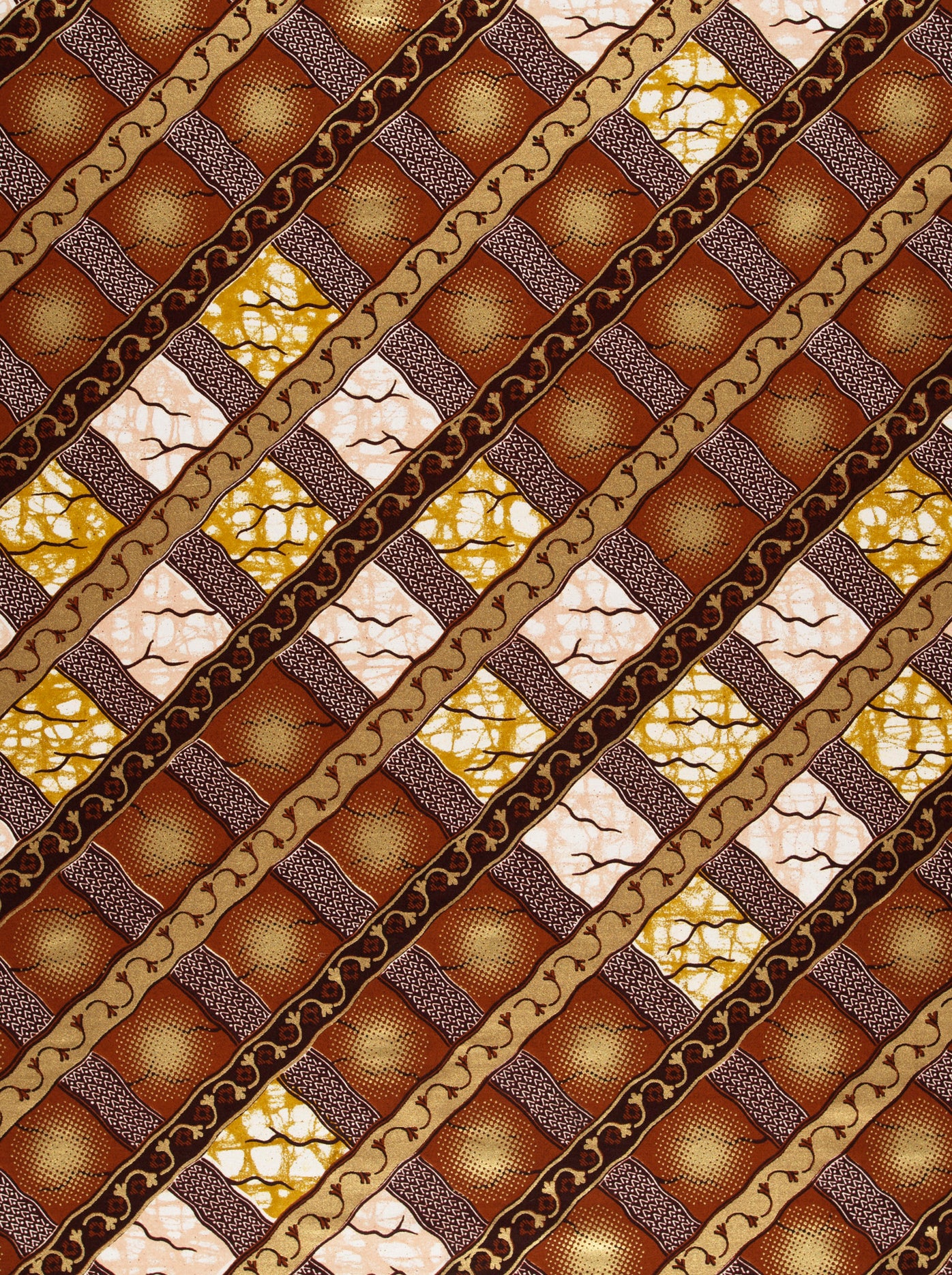 Brown and beige patterned fabric showcasing bubble effect in Super-Wax VL02788.345