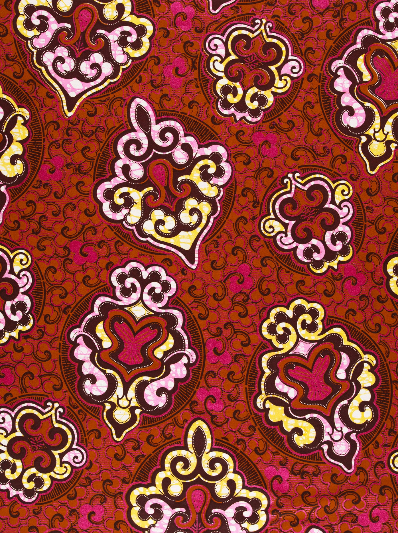 African wax print fabric with bubble effect in Super-Wax VLS1290.022 Pink Embellished