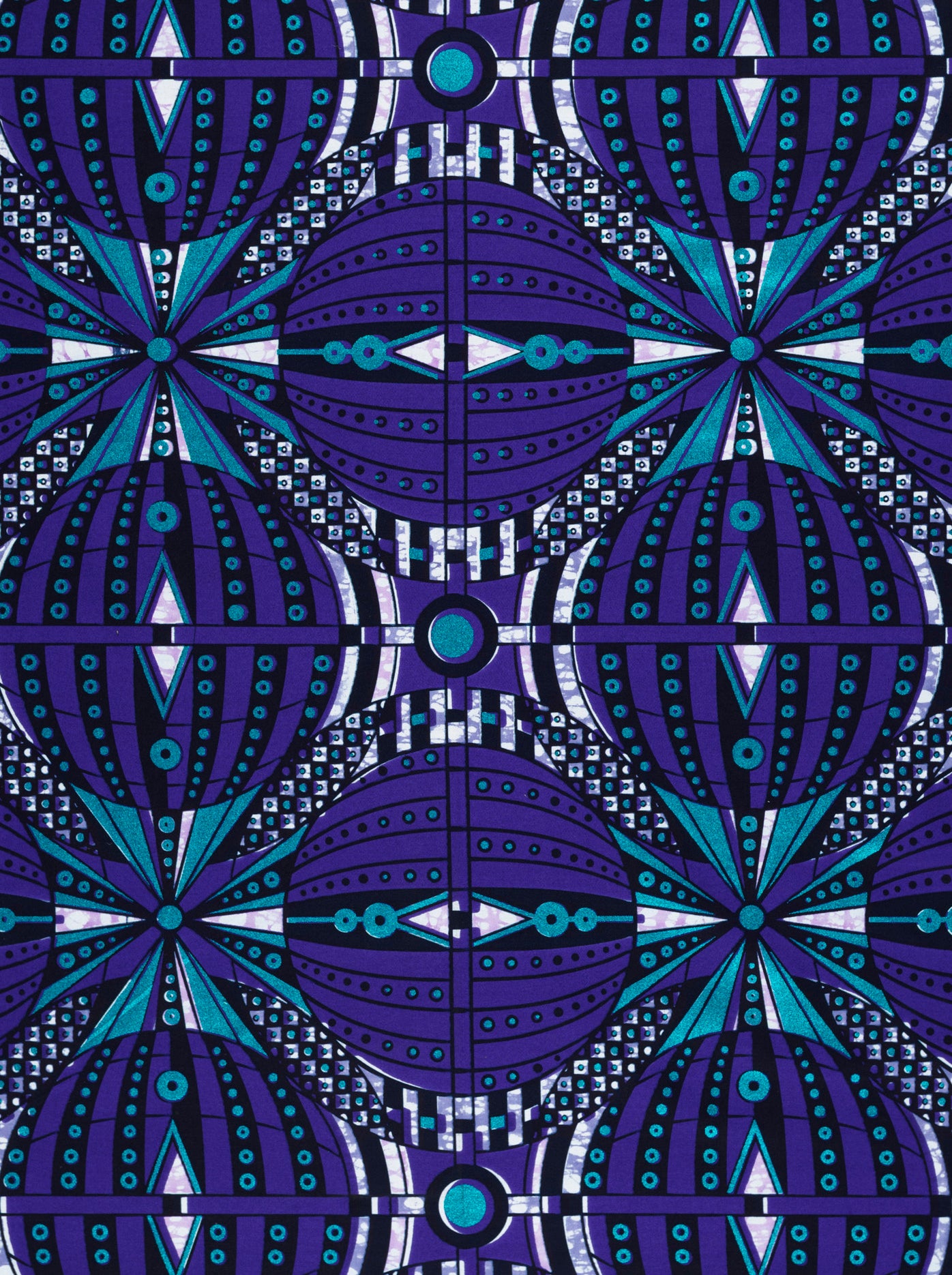 Abstract geometric fabric pattern with bubble effect in Super-Wax VLS2804.003 Blue Embellished