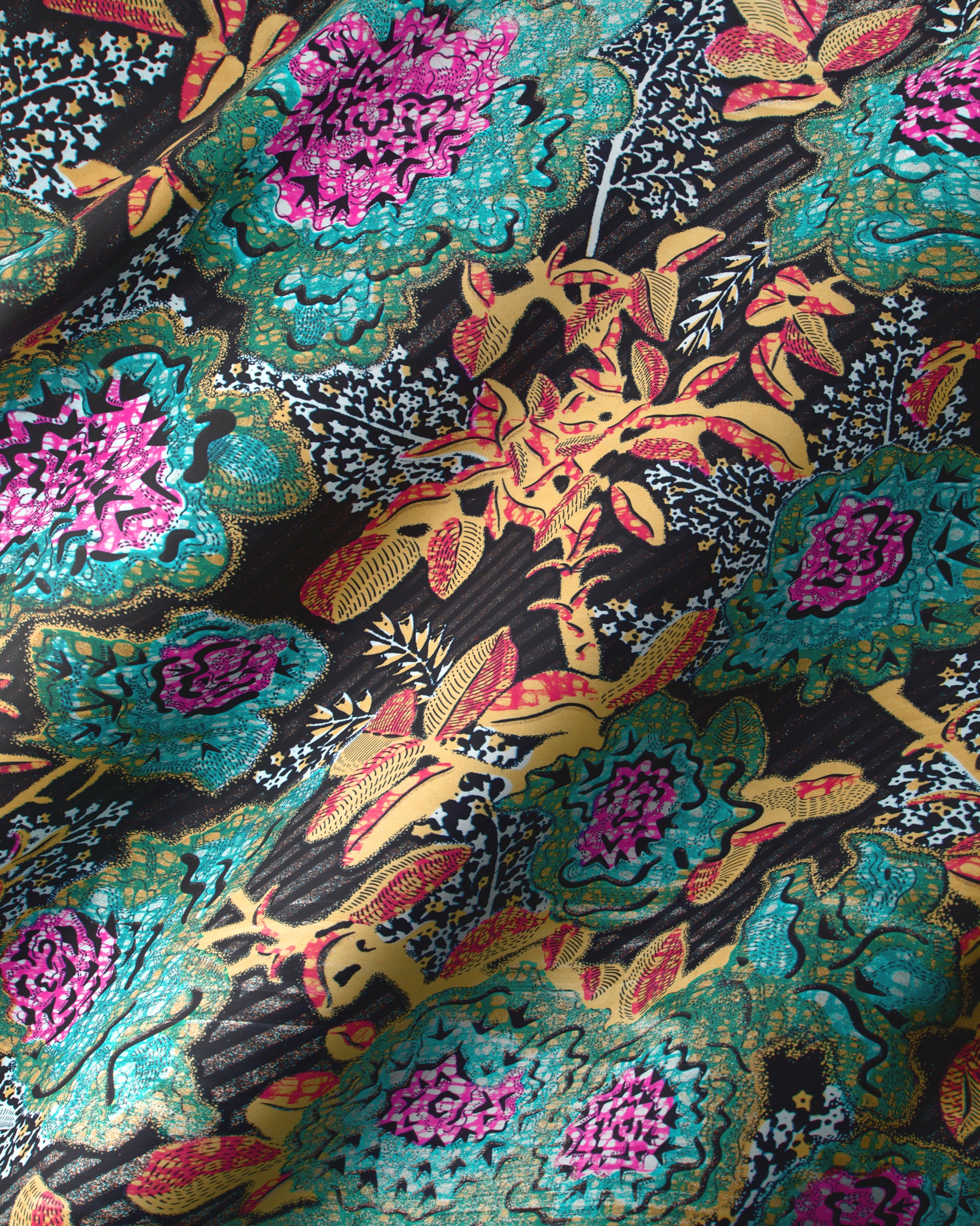 Grand Super-Wax | VLS8188.007 | Blue-Copper Shine Embellished – Vlisco