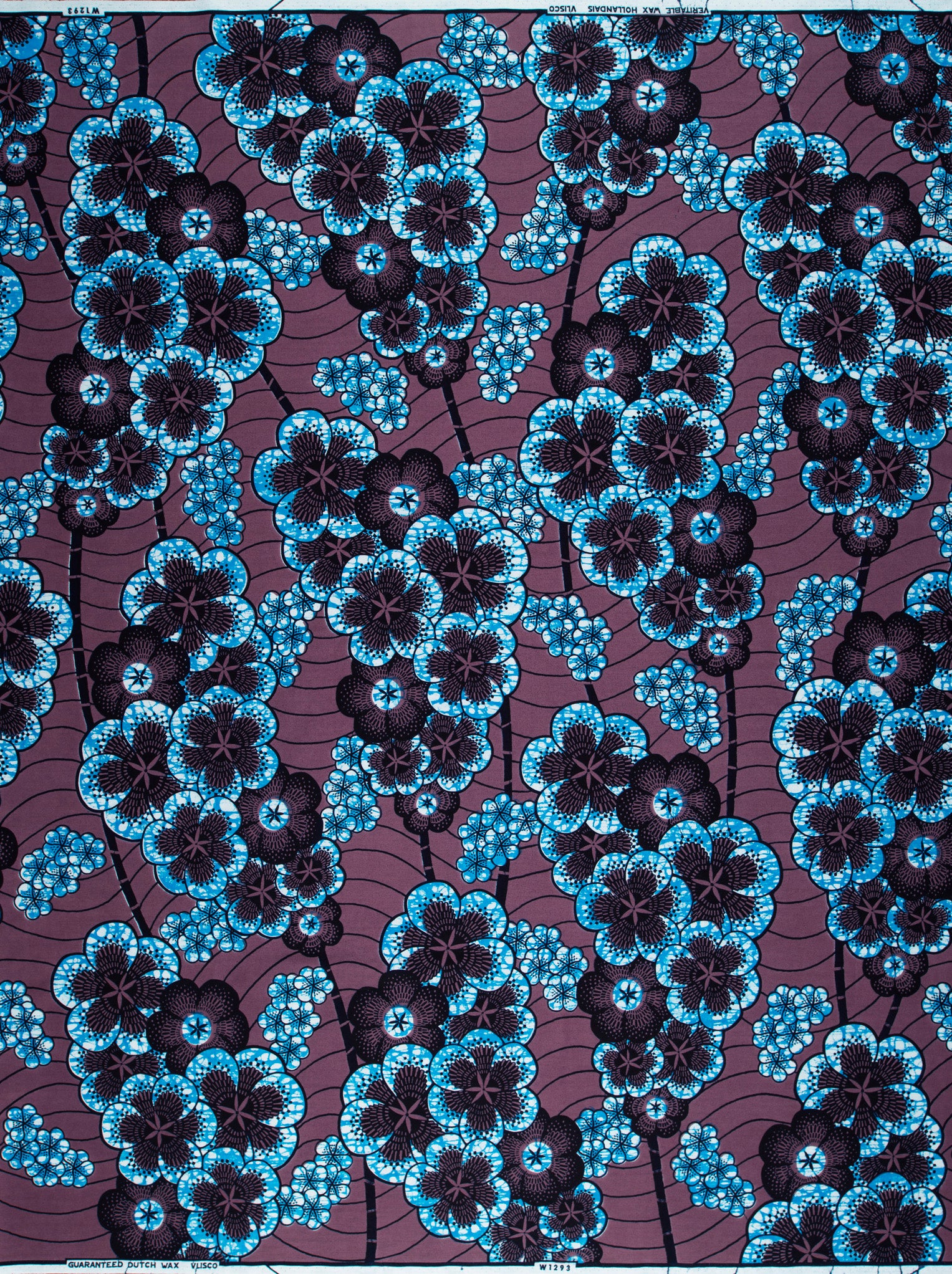 Floral patterned Wax Hollandais VLW1293.009 African fabric for vibrant designs