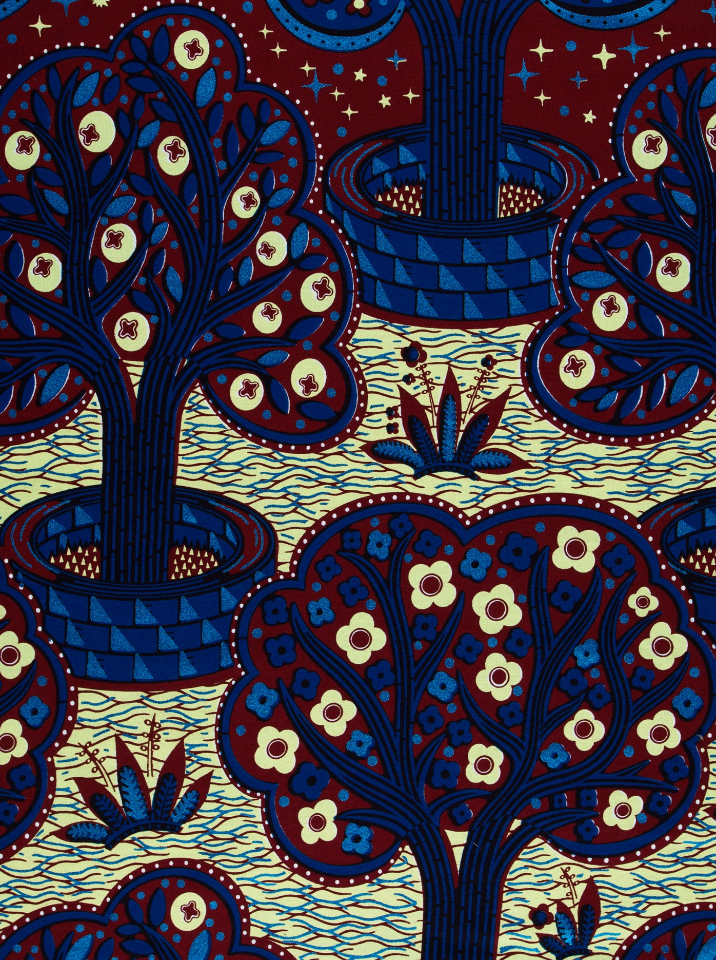 Wax Hollandais | VLW5403.002 | Orné de Bleu Royal